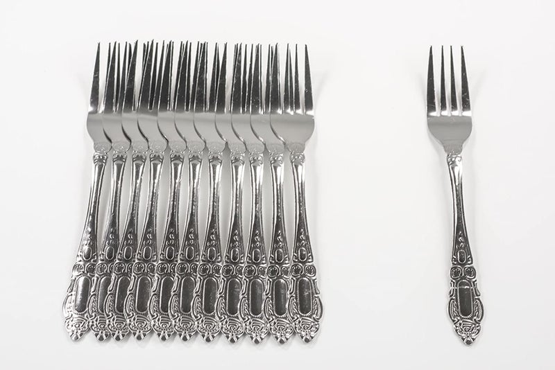 DecorRack 12pcs Dinner Forks, Stainless Steel, 7.5 inches, Flatware, Dishwasher Safe - Image 3